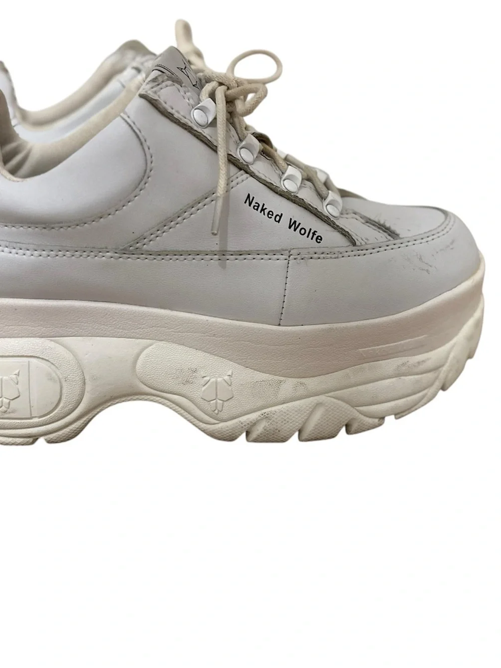 Naked Wolfe White Chunky Platform Sneakers 👟